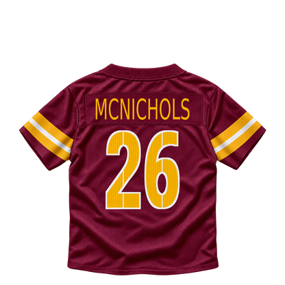 Washington Commanders jersey keychain — Jeremy McNichols #26. Exact saved player artwork preview.