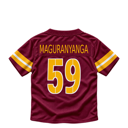 Washington Commanders jersey keychain — T.J. Maguranyanga #59. Exact saved player artwork preview.