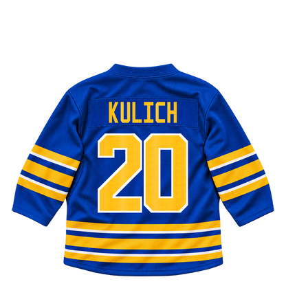 Buffalo Sabres jersey keychain — Jiri Kulich #20. Exact saved player artwork preview.