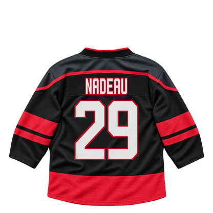 Carolina Hurricanes jersey keychain — Bradly Nadeau #29. Exact saved player artwork preview.