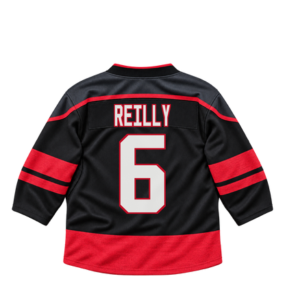 Carolina Hurricanes jersey keychain — Mike Reilly #6. Exact saved player artwork preview.