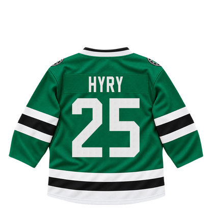 Dallas Stars jersey keychain — Arttu Hyry #25. Exact saved player artwork preview.