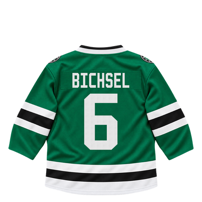 Dallas Stars jersey keychain — Lian Bichsel #6. Exact saved player artwork preview.