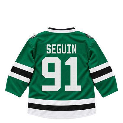 Dallas Stars jersey keychain — Tyler Seguin #91. Exact saved player artwork preview.