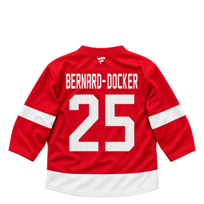 Detroit Red Wings jersey keychain — Jacob Bernard-Docker #25. Exact saved player artwork preview.