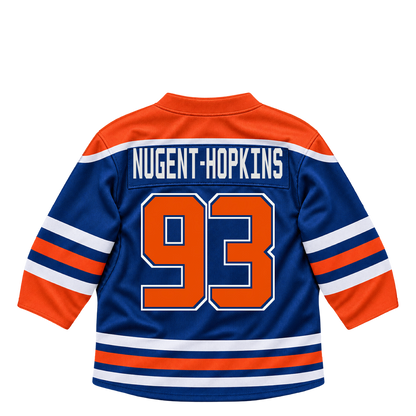 Edmonton Oilers jersey keychain — Ryan Nugent-Hopkins #93. Exact saved player artwork preview.