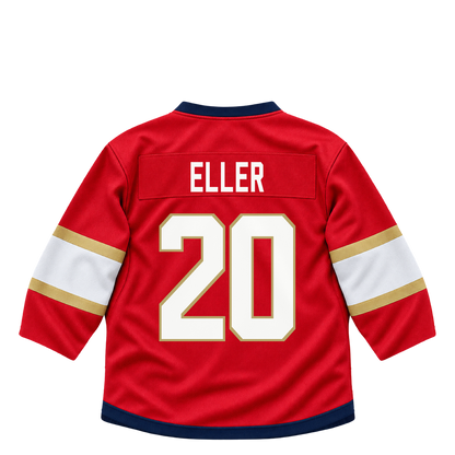 Florida Panthers jersey keychain — Lars Eller #20. Exact saved player artwork preview.