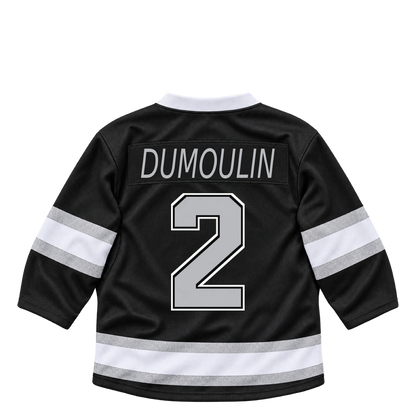 Los Angeles Kings jersey keychain — Brian Dumoulin #2. Exact saved player artwork preview.