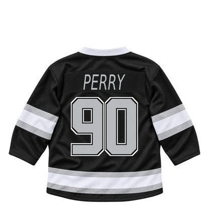 Los Angeles Kings jersey keychain — Corey Perry #90. Exact saved player artwork preview.