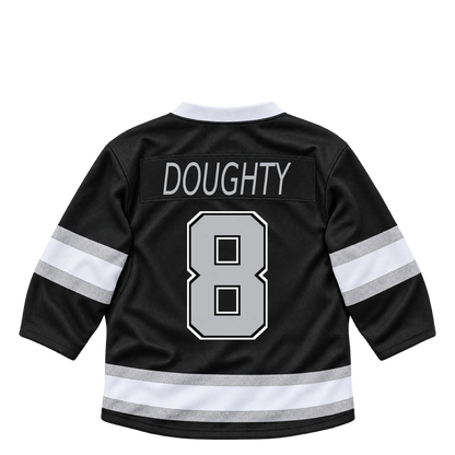 Los Angeles Kings jersey keychain — Drew Doughty #8. Exact saved player artwork preview.