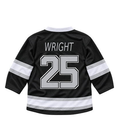Los Angeles Kings jersey keychain — Jared Wright #25. Exact saved player artwork preview.