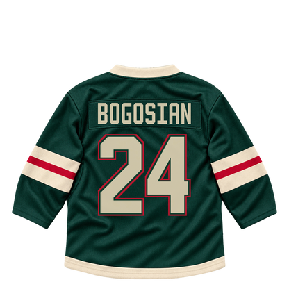 Minnesota Wild jersey keychain — Zach Bogosian #24. Exact saved player artwork preview.