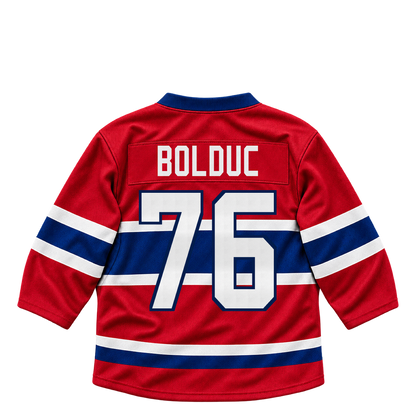 Montreal Canadiens jersey keychain — Zachary Bolduc #76. Exact saved player artwork preview.