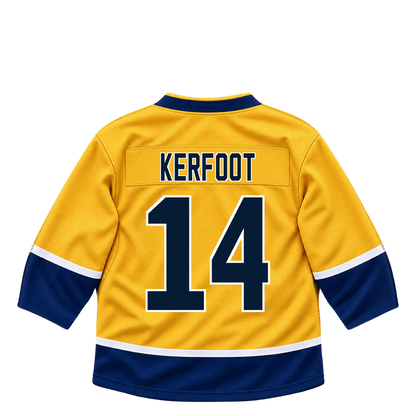 Nashville Predators jersey keychain — Alexander Kerfoot #14. Exact saved player artwork preview.
