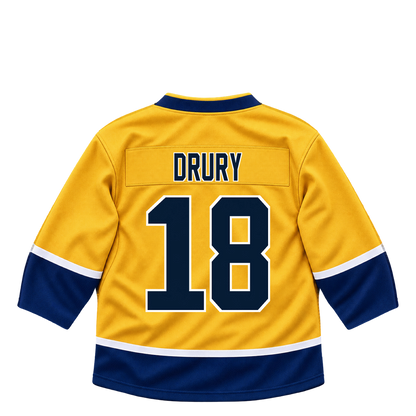 Nashville Predators jersey keychain — Jack Drury #18. Exact saved player artwork preview.