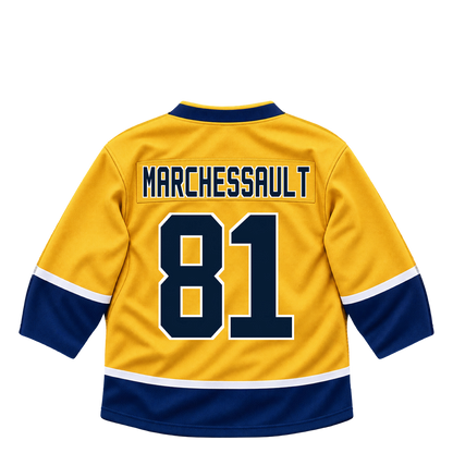 Nashville Predators jersey keychain — Jonathan Marchessault #81. Exact saved player artwork preview.