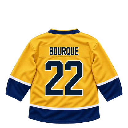 Nashville Predators jersey keychain — Mavrik Bourque #22. Exact saved player artwork preview.