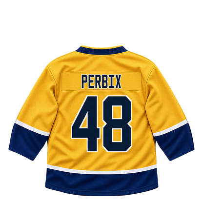 Nashville Predators jersey keychain — Nick Perbix #48. Exact saved player artwork preview.