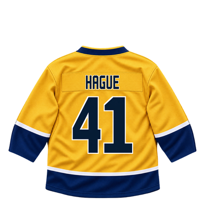 Nashville Predators jersey keychain — Nicolas Hague #41. Exact saved player artwork preview.