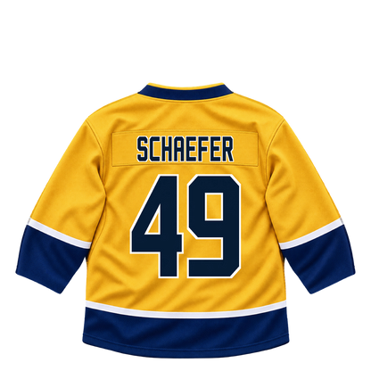 Nashville Predators jersey keychain — Reid Schaefer #49. Exact saved player artwork preview.