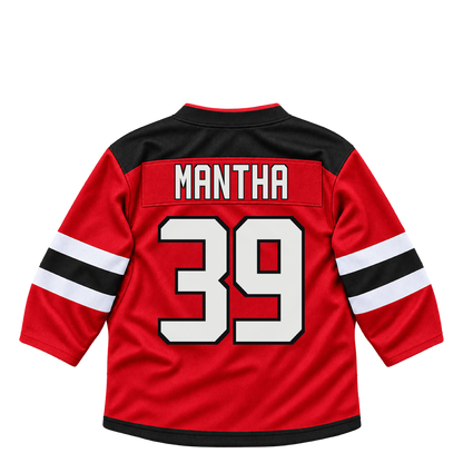 New Jersey Devils jersey keychain — Anthony Mantha #39. Exact saved player artwork preview.
