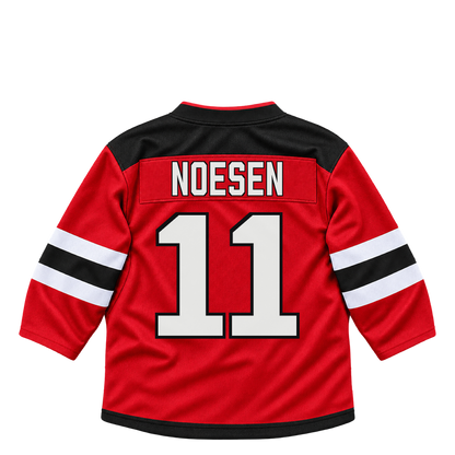 New Jersey Devils jersey keychain — Stefan Noesen #11. Exact saved player artwork preview.