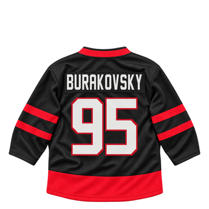 Ottawa Senators jersey keychain — Andre Burakovsky #95. Exact saved player artwork preview.