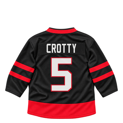 Ottawa Senators jersey keychain — Cameron Crotty #5. Exact saved player artwork preview.