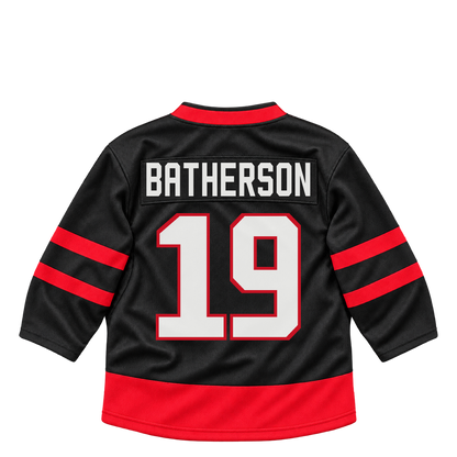 Ottawa Senators jersey keychain — Drake Batherson #19. Exact saved player artwork preview.