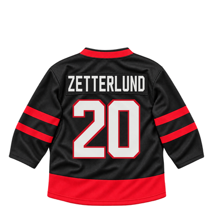 Ottawa Senators jersey keychain — Fabian Zetterlund #20. Exact saved player artwork preview.