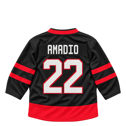 Ottawa Senators jersey keychain — Michael Amadio #22. Exact saved player artwork preview.