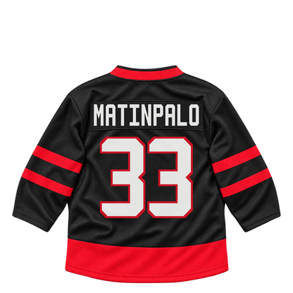 Ottawa Senators jersey keychain — Nikolas Matinpalo #33. Exact saved player artwork preview.