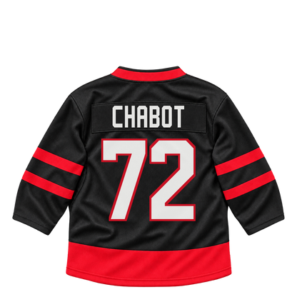 Ottawa Senators jersey keychain — Thomas Chabot #72. Exact saved player artwork preview.