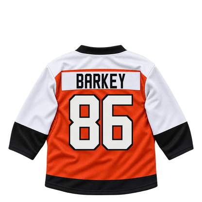 Philadelphia Flyers jersey keychain — Denver Barkey #86. Exact saved player artwork preview.