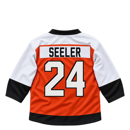 Philadelphia Flyers jersey keychain — Nick Seeler #24. Exact saved player artwork preview.