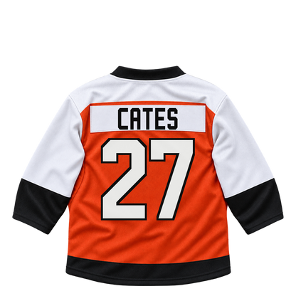 Philadelphia Flyers jersey keychain — Noah Cates #27. Exact saved player artwork preview.