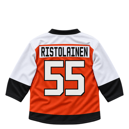 Philadelphia Flyers jersey keychain — Rasmus Ristolainen #55. Exact saved player artwork preview.