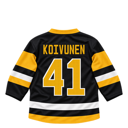 Pittsburgh Penguins jersey keychain — Ville Koivunen #41. Exact saved player artwork preview.