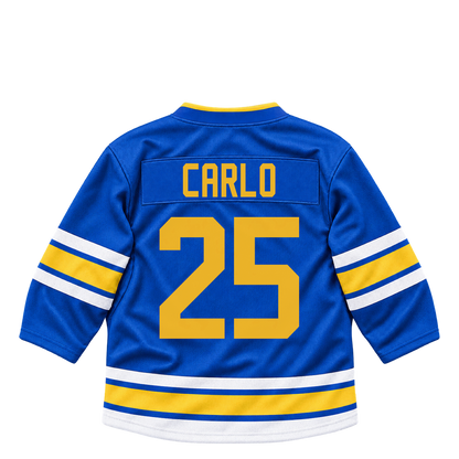 St. Louis Blues jersey keychain — Brandon Carlo #25. Exact saved player artwork preview.