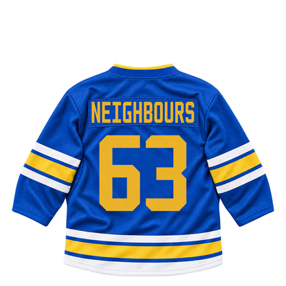 St. Louis Blues jersey keychain — Jake Neighbours #63. Exact saved player artwork preview.