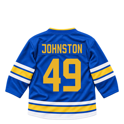 St. Louis Blues jersey keychain — Ross Johnston #49. Exact saved player artwork preview.