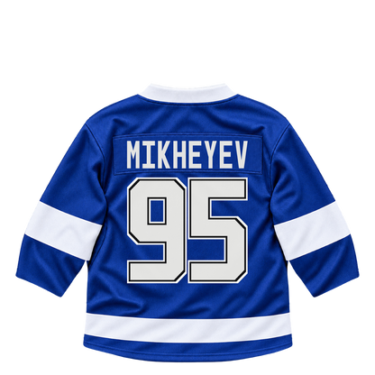 Tampa Bay Lightning jersey keychain — Ilya Mikheyev #95. Exact saved player artwork preview.