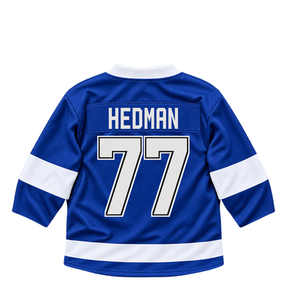 Tampa Bay Lightning jersey keychain — Victor Hedman #77. Exact saved player artwork preview.