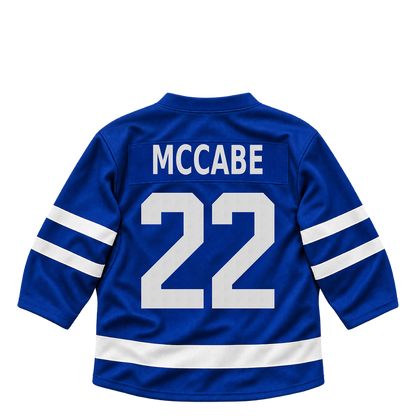 Toronto Maple Leafs jersey keychain — Jake McCabe #22. Exact saved player artwork preview.
