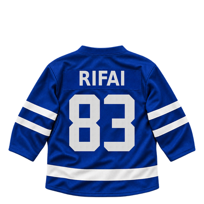 Toronto Maple Leafs jersey keychain — Marshall Rifai #83. Exact saved player artwork preview.