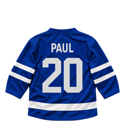 Toronto Maple Leafs jersey keychain — Nick Paul #20. Exact saved player artwork preview.