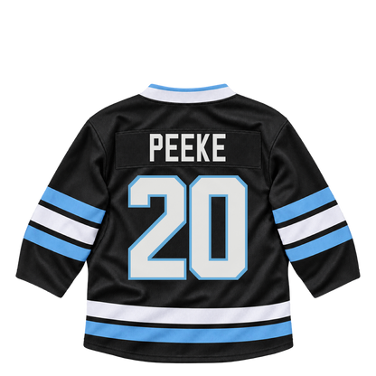 Utah Mammoth jersey keychain — Andrew Peeke #20. Exact saved player artwork preview.