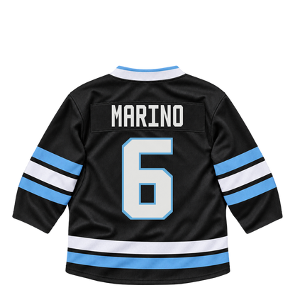 Utah Mammoth jersey keychain — John Marino #6. Exact saved player artwork preview.