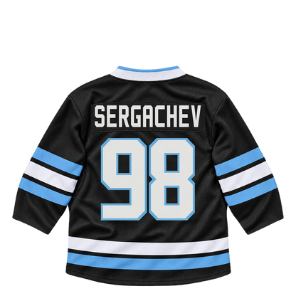 Utah Mammoth jersey keychain — Mikhail Sergachev #98. Exact saved player artwork preview.