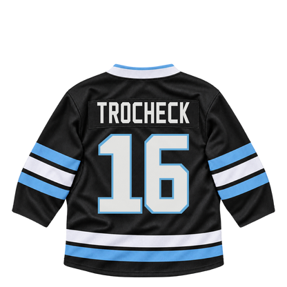 Utah Mammoth jersey keychain — Vincent Trocheck #16. Exact saved player artwork preview.